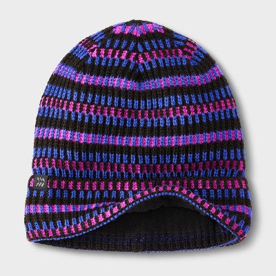 Kids' Plaited Striped Cuff Beanie - All In Motion Purple One Size Fits Most
