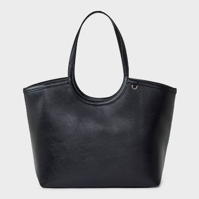 XL Cut Out Tote Handbag - A New Day Black