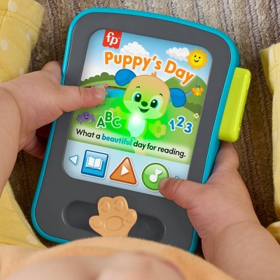 Fisher-Price Laugh & Learn Puppy's Storytime Reader Baby Electronic Learning Toy with Music & Lights