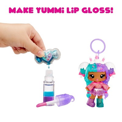 Yummiland Lip Gloss Doll: Mystery Color Change - Carly Cakepop Includes DIY Lip Gloss + Removable Keychain