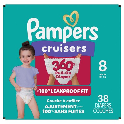 Pampers Cruisers 360 Diapers Super Pack - Size 8 - 38ct