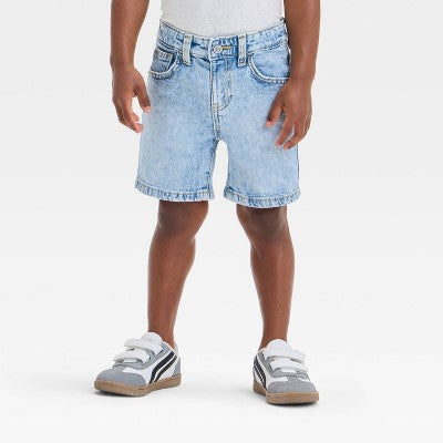 Toddler Boys' Button Front Pocket Denim Shorts 18M