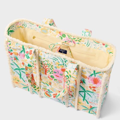 Vacation Fringe Canvas Tote Bag Yellow/Green - Roller Rabbit x Target