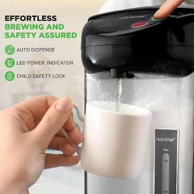 NutriChef 5 Liter Electric Water Boiler & Warmer - Digital Hot Pot Water Kettle with 5 Temperature Settings and Safety Lock (LOCAL PICKUP ONLY)