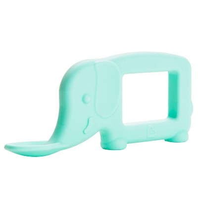 Munchkin The Baby Toon Silicone Teether Spoon Elephant - Mint