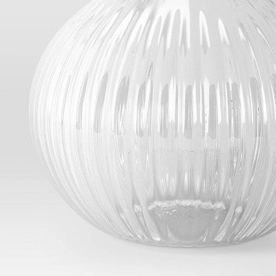 Ribbed Round Vase Clear - Room Essentials