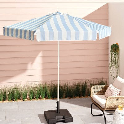 7.5" Round Valance Outdoor Patio Umbrella Blue Stripe - Room Essentials (LOCAL PICKUP ONLY)