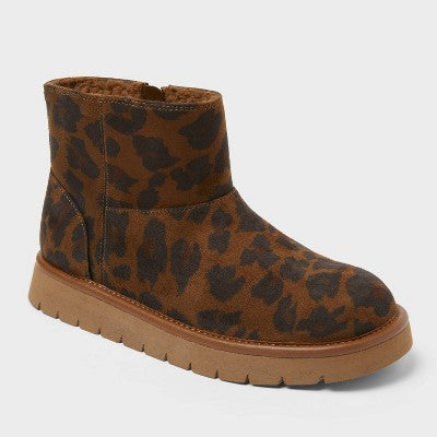 Women's May Faux Microsuede Boots with Memory Foam Insole - Universal Thread Dark Brown 6