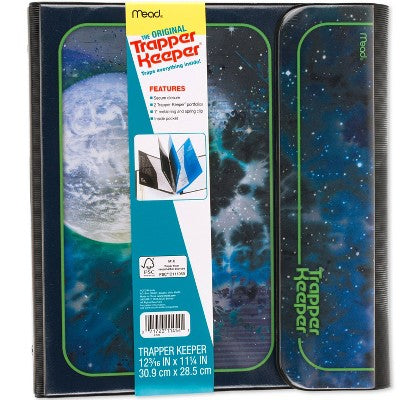 Mead Trapper Keeper 1" Round Ring Binder Moon