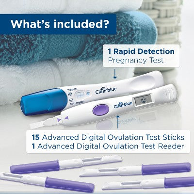 Clearblue Advanced Digital Ovulation Test + 1 Pregnancy Test - 15ct