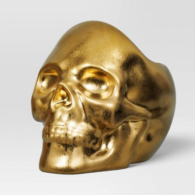 Stoneware Skull Candy Bowl Gold - Threshold
