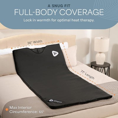 Lifepro RejuvaWrap Infrared Sauna Blanket Portable Far Infrared Sauna for Detox, Relaxation, Tension Relief & Muscle Recovery