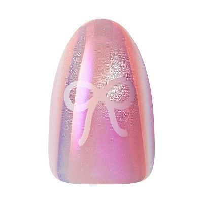 KISS Nails GLAM Embellished Press-On Fake Nails - Medium Almond - Crystal Pop - 35ct