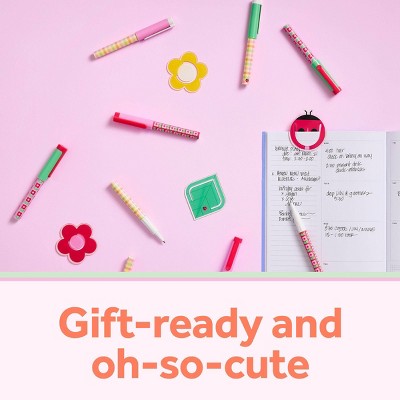 Post-it 2pk Hoppy Notes Pink and Yellow Flower Bookmarks