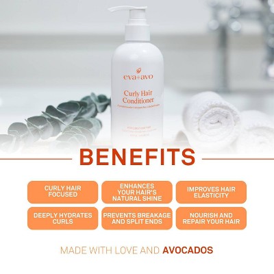 eva+avo Curly Hair Rosemary Avocado Hair Conditioner - 8 fl oz