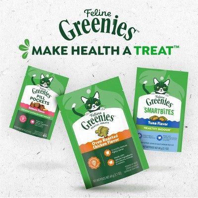 Greenies Smartbites Skin and Fur Health Salmon Flavor Cat Treats - 2.1oz
