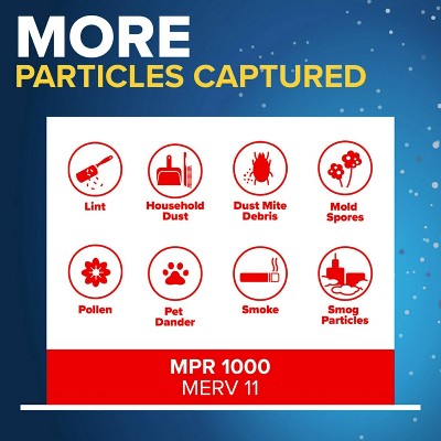 Filtrete 12x12x1 Allergen Defense Air Filter 1000 MPR: MERV 11, Electrostatic, Captures Dust & Pollen, Furnace Compatible
