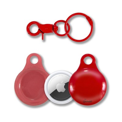 Sonix Apple AirTag Cover - Jelly Red: Polycarbonate Keychain Accessory Case