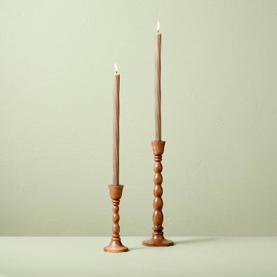 6pk 14" Soft Twist Taper Candles Brown - Hearth & Hand with Magnolia