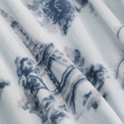 Novelty Recycled Printed Paris Plush Throw Blanket