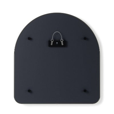 34" x 36" Hubba Arched Mirror Metallic Titanium - Umbra: Modern Oval Wall Mount, No Assembly, Steel Frame (LOCAL PICKUP ONLY)