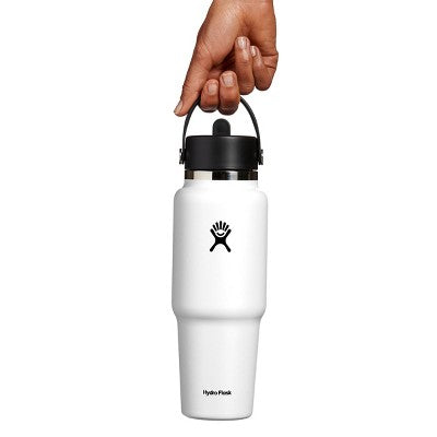 Hydro Flask 32oz Wide Mouth Flex Straw Travel Bottle - White: BPA-Free, Vacuum-Insulated