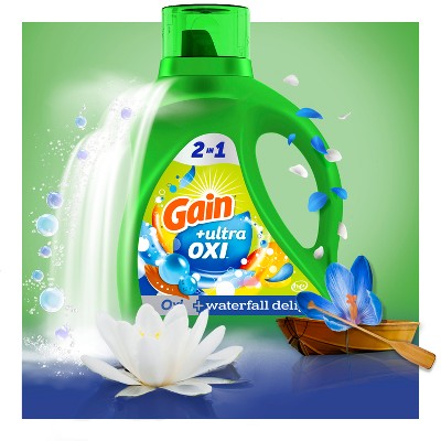 Gain Oxi Waterfall Liquid Laundry Detergent - 144 fl oz
