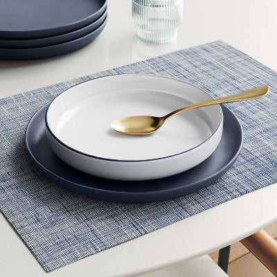 2pk Placemat Blue Heathered Vinyl - Threshold