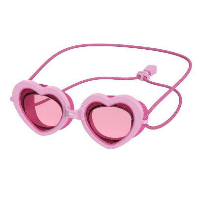 Speedo Kids' Sunny Vibes Heart Swim Goggles - Strawberry Crepe/Vermillion