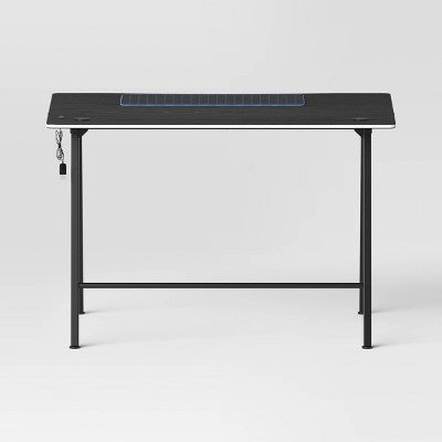 Gaming Desk with LED Lights and Headphone Holder Black - Room Essentials (LOCAL PICKUP ONLY)