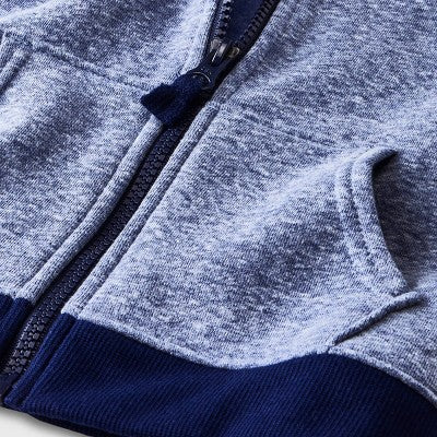 Toddler Boys' 2pk Fleece Crew Neck Sweatshirt Black/Navy Blue 3T