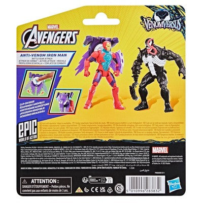 Marvel Avengers Venom vs Epic World of Action Anti-Venom Iron Man Action Figure