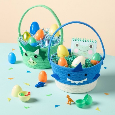 Easter Shark Rope Basket Blue - Spritz