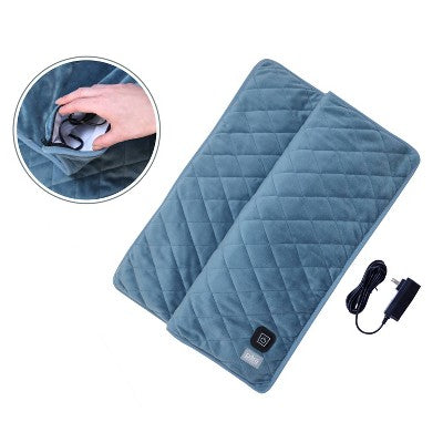 Pure Enrichment WeightedWarmth 2-in-1 Weighted Body Pad with Warmer - 2lbs - 20" x 12" - Blue