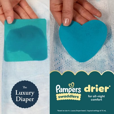 Pampers Swaddlers Sensitive Disposable Diapers Massive Pack - Size 4 - 164ct: 15 to 34 Lbs, Polypropylene, Spandex