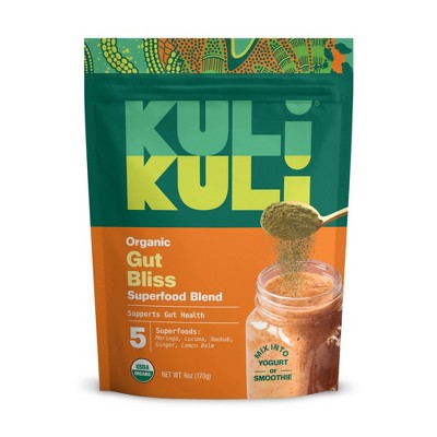 Kuli Kuli Organic Gut Bliss Superfood Blend Dietary Supplement Powder - 6oz: 1 Package, Greens and Superfood Supplements