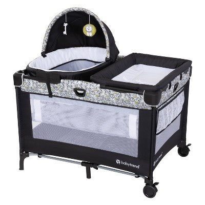 Baby Trend Nursery Den Playard with Snooze Pod and Flip Over Changer - Hidden Jungle Trio (LOCAL PICKUP ONLY)
