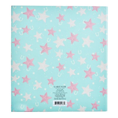Gartner Studios Howdy Girl U: 2" 3 Ring Binder Suede Stars and Horseshoes Seafoam Green