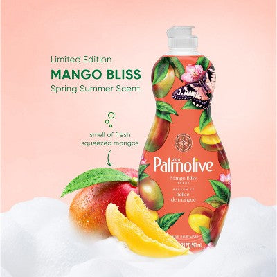 Palmolive Mango Ultra Spring Summer Dish Soaps Liquid - 20oz: Removes Grease, Multi-Surface, Plastic Bottle