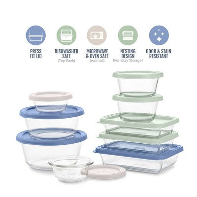 Ello Everyday 18pc Mixed Food Storage container Set Garden Harmony