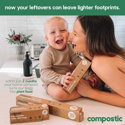 Compostic 100% Compostable Sandwich Bags - 50ct