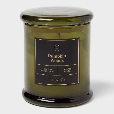 Wooden Wick Pumpkin Woods Jar Candle 12oz - Threshold