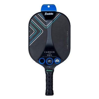 Franklin Sports 16" Raw Carbon Fiber Traditional Pickleball Paddle -Blue