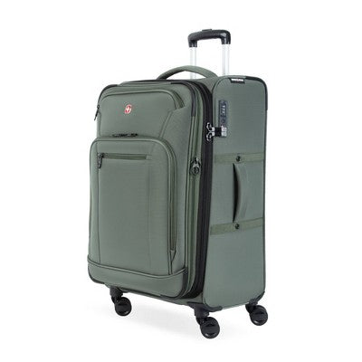 SWISSGEAR Zurich Softside Medium Checked Spinner Suitcase - Green