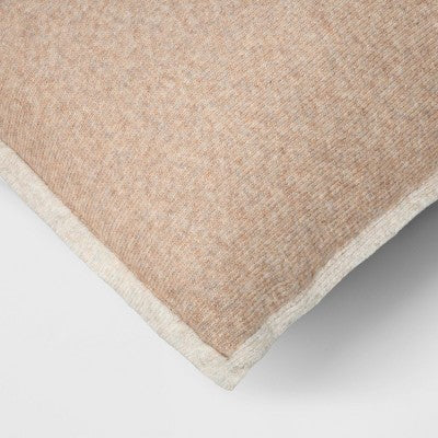 The Cozy Collection Cozy Faux Cashmere Knit Square Throw Pillow Tan - Threshold
