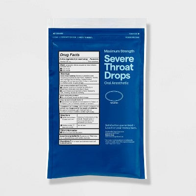 Severe Throat Drops Oral Anesthetic - Menthol Ice - 45ct - up&up