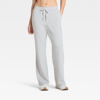 Women's Modal French Terry Flare Sweatpants - Heathered Gray XL