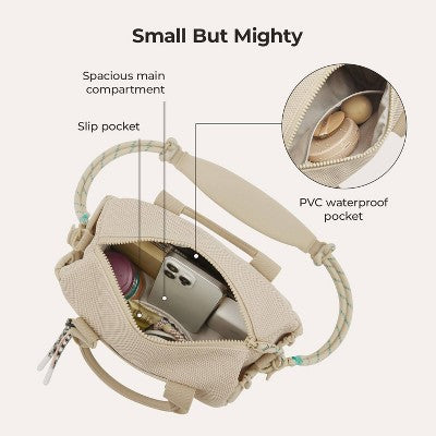 Bagsmart Unstructured REIKI 5.5L Miniature Gym Duffel Bag - Beige