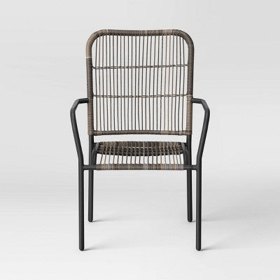 Latigo Stackable Patio Dining Chair Gray - Threshold (LOCAL PICKUP ONLY)