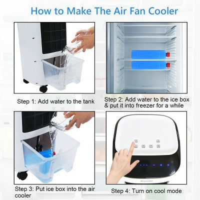 Costway Evaporative Portable Air Cooler Fan & Humidifier with Filter Remote Control (LOCAL PICKUP ONLY)